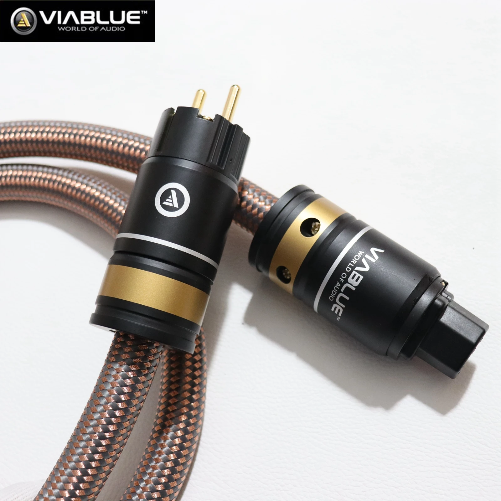 German original new VIABLUE 11awg*3 OCC conductor HIFI Speaker Amplifier audio Power Cord EU/US Power cord schuko standard