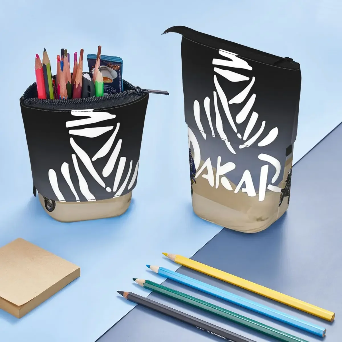 

Dakar Rally Reversible Pencil Case for Boys Girls School Pen Box Pencil Bag Stationery Supplies Pen Holder Bag