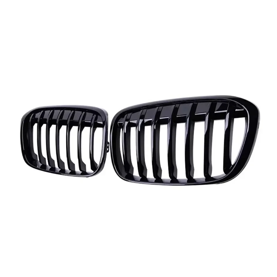 XVIP glänzende schwarze Diamanten-Stil Frontstoßstangen-Nierengitter für BMW X1 F48 F49 2016–2019. Oberes Racing-Gitter im glänzenden Linien-Stil – Detail 4