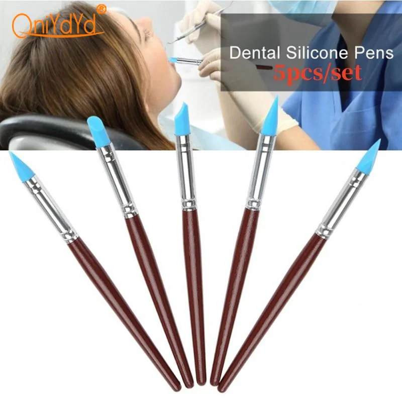 

5pcs/set Dental Adhesive Composite Cement Porcelain Teeth Silicone Brush Pen
