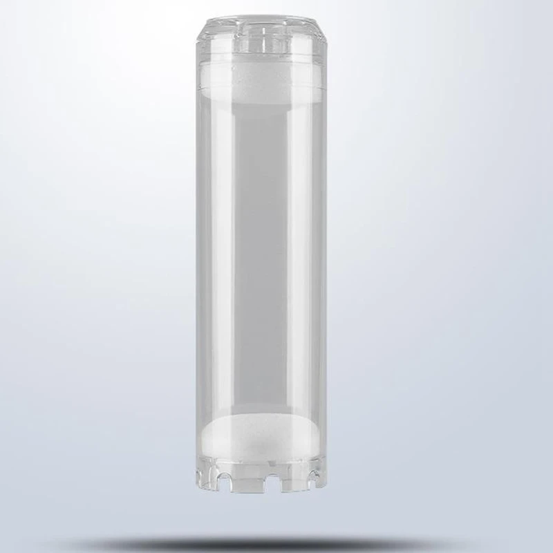 3X 10-Inch Reusable Empty Clear Cartridge Water Filter Housing Various Media Refillable