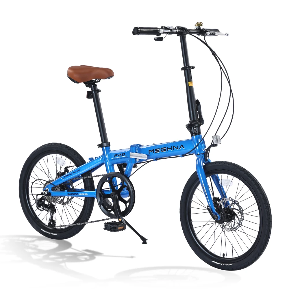 20 Inch 7-Speed Folding City Bike, Lightweight Aluminum Frame