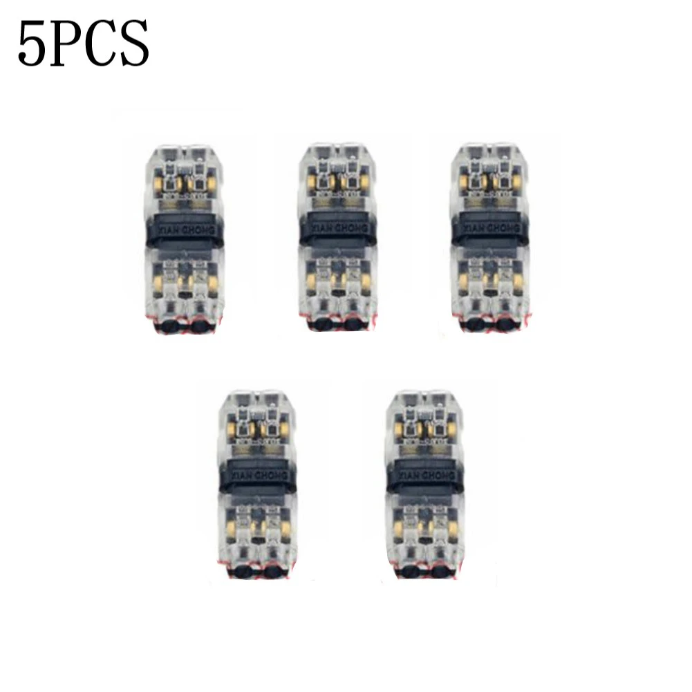 Wiring Connector Transparent Color and Operating Lever for Easy and Secure Connections Pack of 5 Terminal Blocks