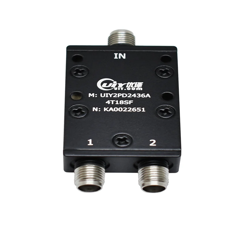

4 to 18 GHz Covered C Band to RF Ku Band Wide Range Frequency 2 Way Power Divider Splitter UIY Customize with High Isolation