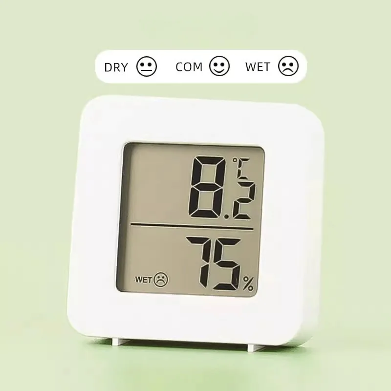 1/9PCS Temperature Meter Gauge for Room Mini Digital Thermometer Hygrometer with Wall Mount Sensor LCD Screen for Home Use image 4