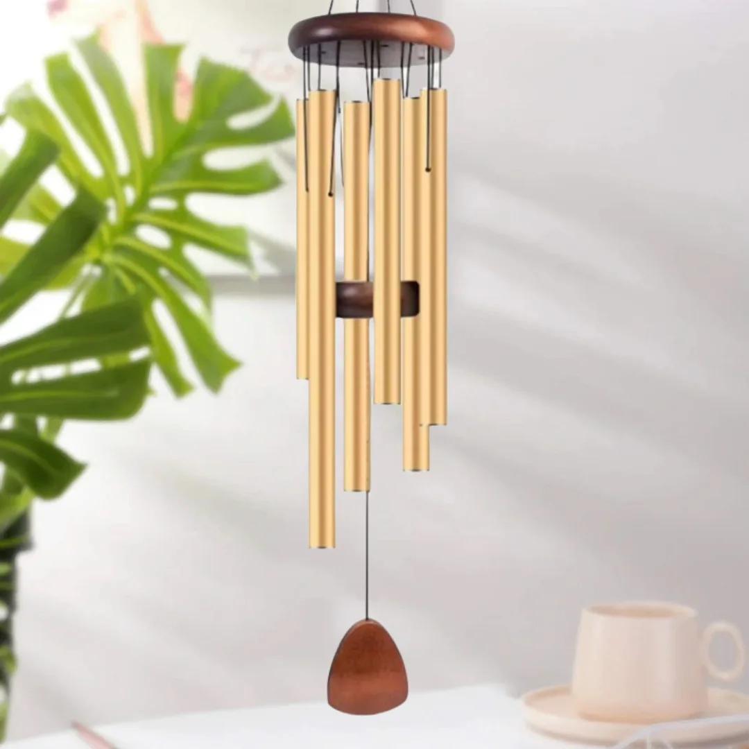 6 - Tube Vintage Aluminum Wind Chimes Metal Home Decor Hanging Decorations with Three - Color Options