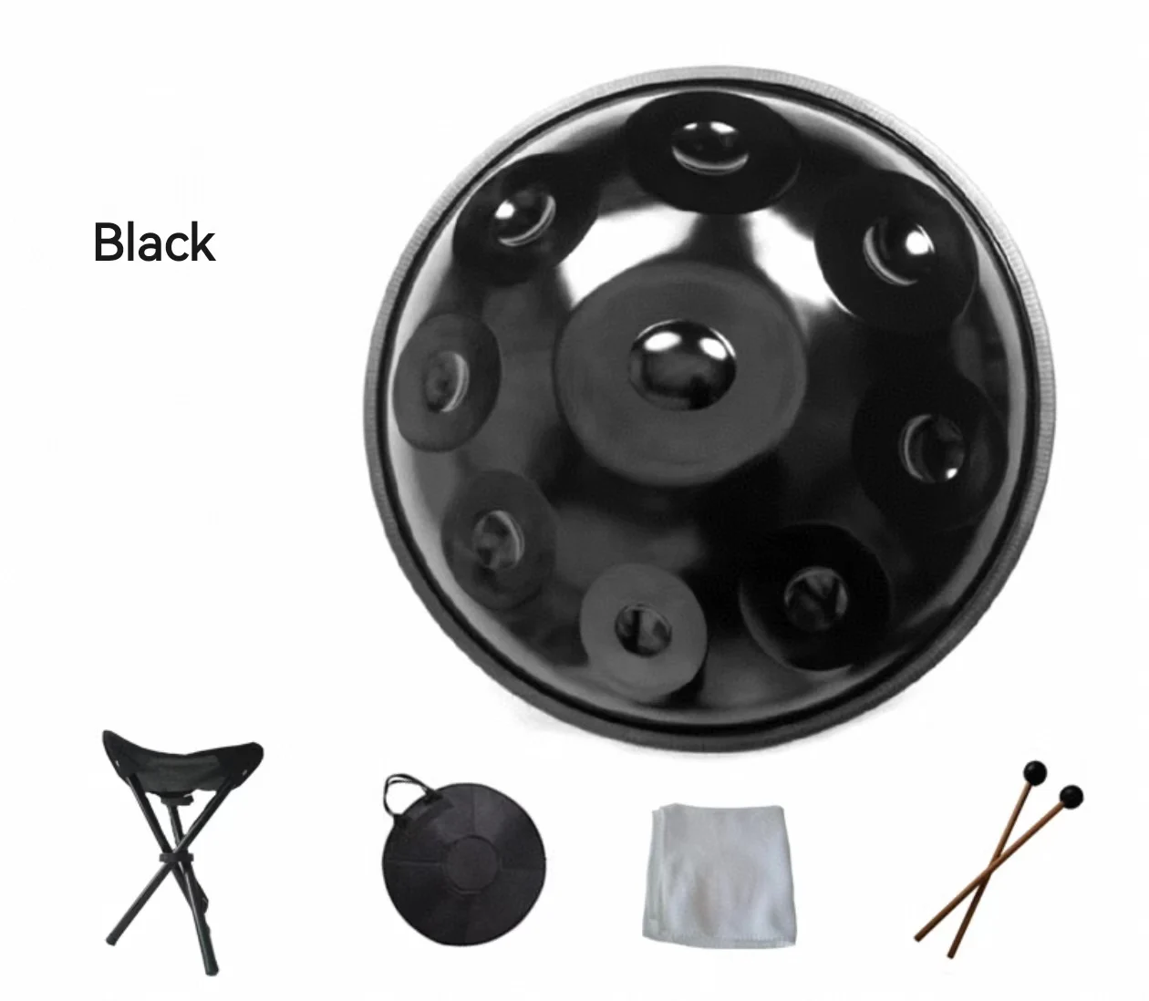 Factory Supply Handpan Drum 22 Inch 9 Notes Handpan  Music Instrument with Bag case and Stand