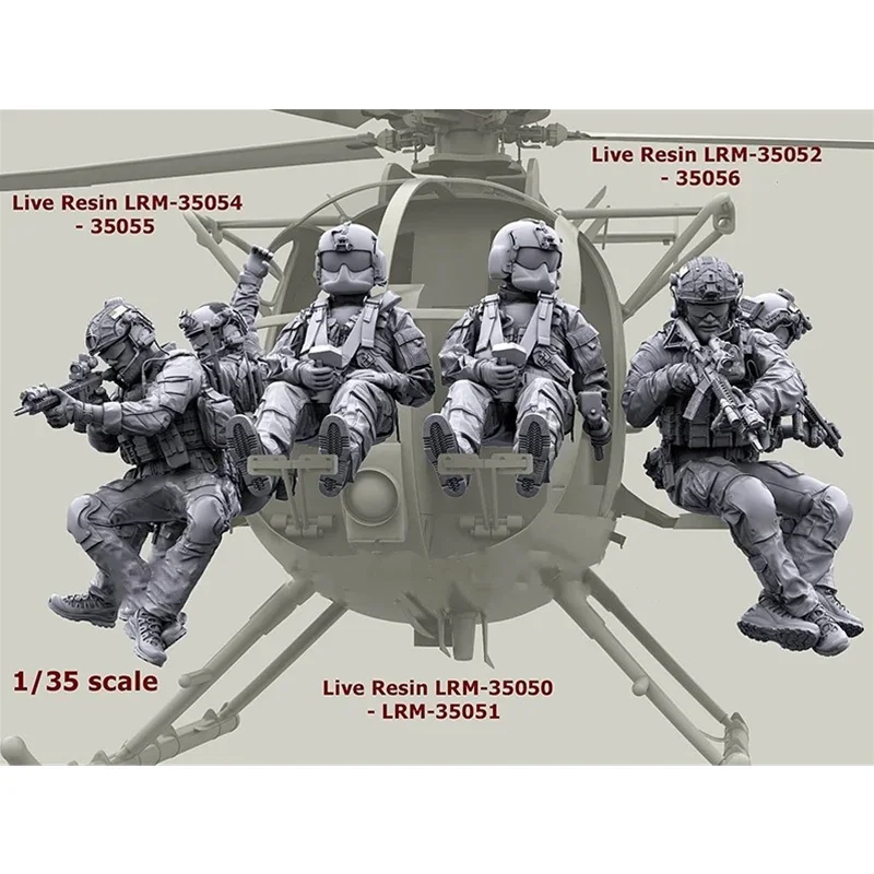 Image of Plastikmodellbausatz im Maßstab 1:35 – US Army Special Forces (9 Personen ohne Flugzeug) – Unmontiert und unbemalt – 495