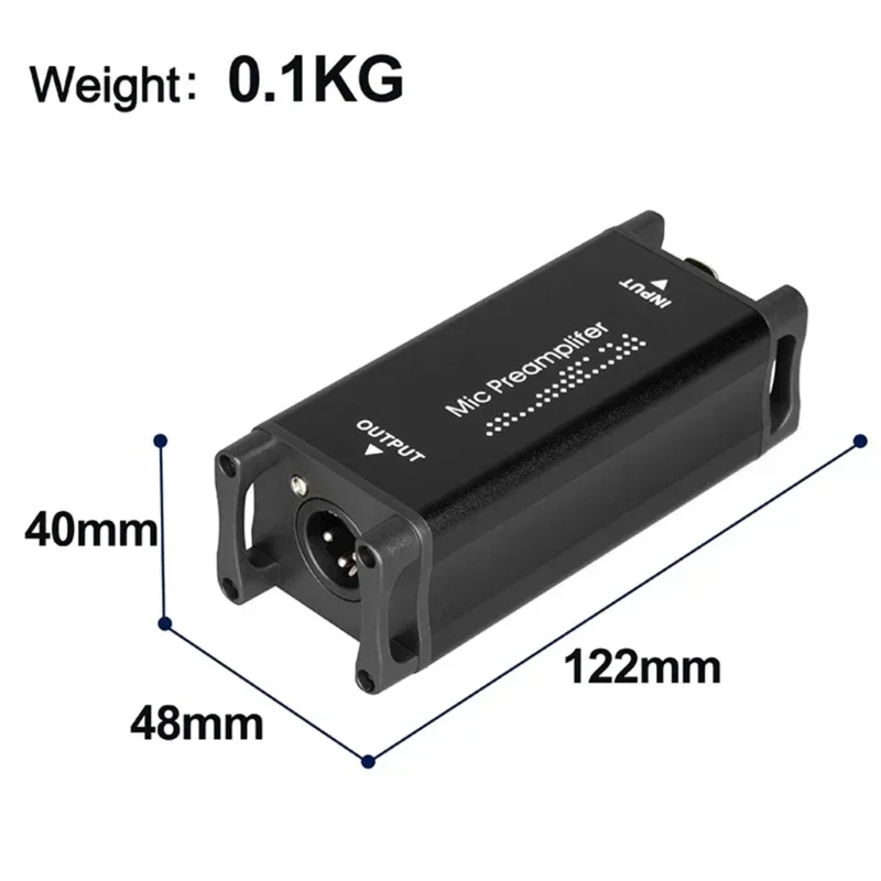 Activador de micrófono Alctron MA-1, ultraclean, amplificador de preamplificador de micrófono para grabación en estudio o en casa, transmisión en vivo