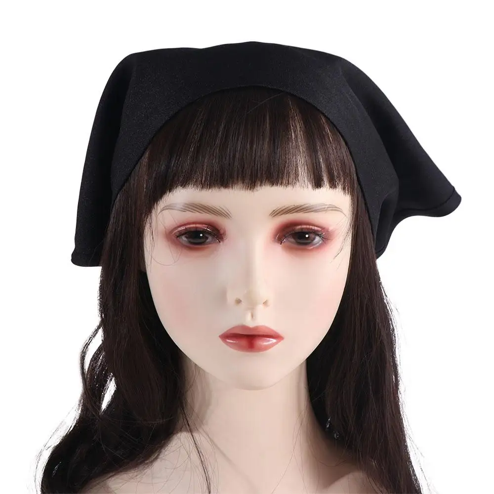 

Triangle Kitchen Work Cap Thread Gluing Cotton Work Turban Hat Multiple Colors Durable Chef Hat Men And Women