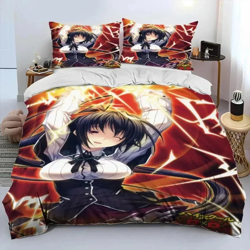 

3D Print Anime High School DxD Sexy Rias Comfortable Duvet Quilt Cover Pillowcase Bedding Set Bedroom Decoration Home Textile