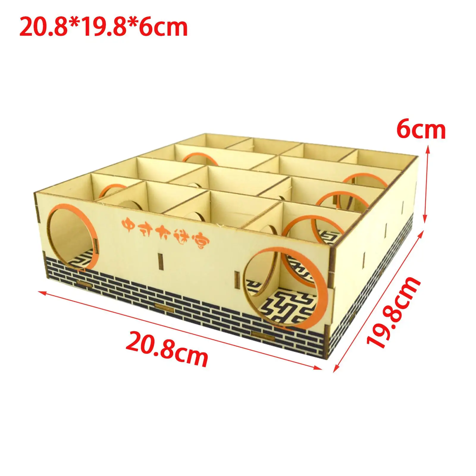 Hamster Maze Hideout House Multi Chamber Labyrinth Puzzle Toy Wood Play Toys Mice House Small Pet Gerbils Wooden Hamster House