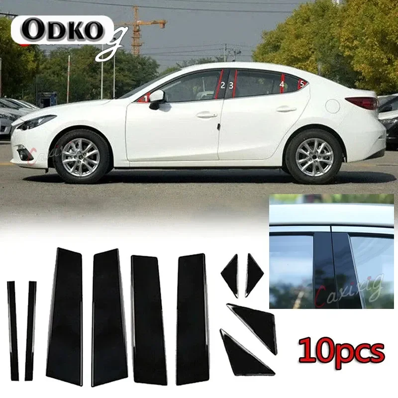 Car Window Pillar post Door Trim Cover adesivi decalcomania per Mazda 3 Axela 2014 2015 2016 2017 2018 accessori esterni