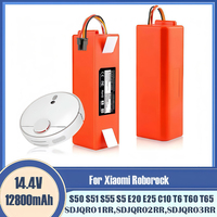 100% Original 14.4V 12800mAh Robotic Vacuum Cleaner Replacement Battery For Xiaomi Roborock S55 S60 S65 S50 S51 S5 MAX S6 Parts