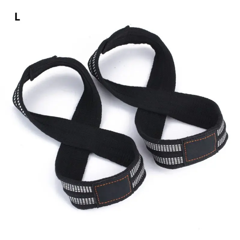 1pair Figure 8 Weight Lifting Strap DeadLift Wrist Strap for Gym Fitness Pull-up