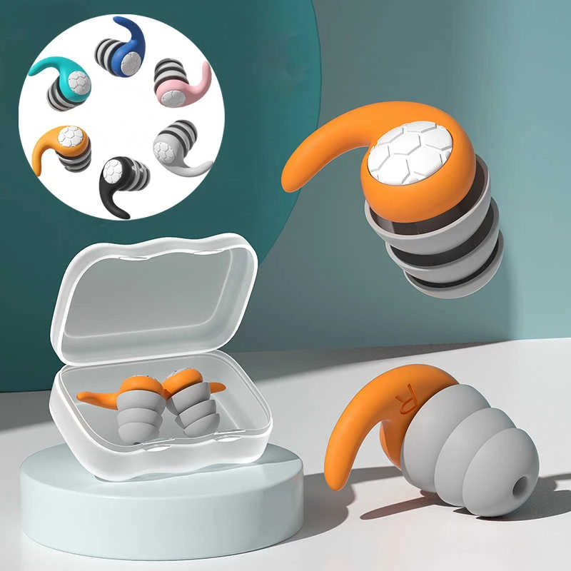 Ear Plugs Sleeping Noise Cancelling Reusable Silicone Work Sound Block Earplugs Summer Waterproof Swimming Ear Plug With Box