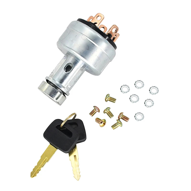 Ignition Switch With key 885081070 Compatible With Komatsu Skid Steer Loader CK20-1 CK25-1 Excavator PC05-7 PC12R-8 PC20-7