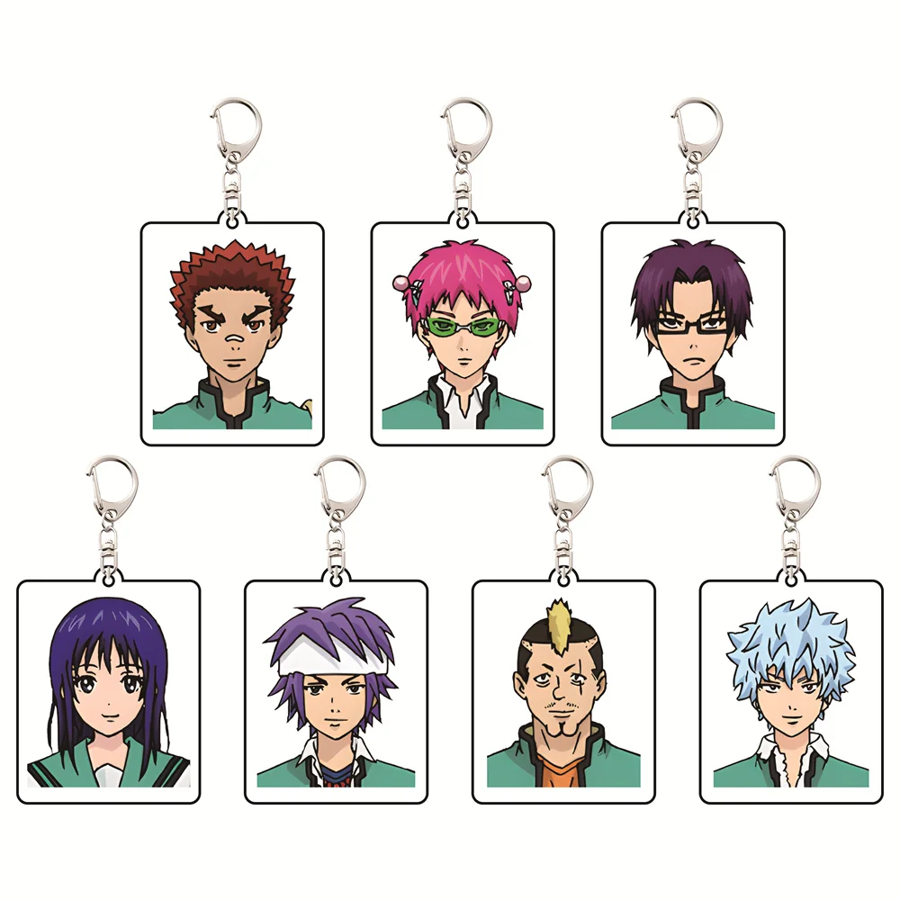 Llaveros de acrílico de 6 cm de Saiki Kusuo no Psi Nan, mercancía coleccionable de anime, colgante para bolso, regalo para fans