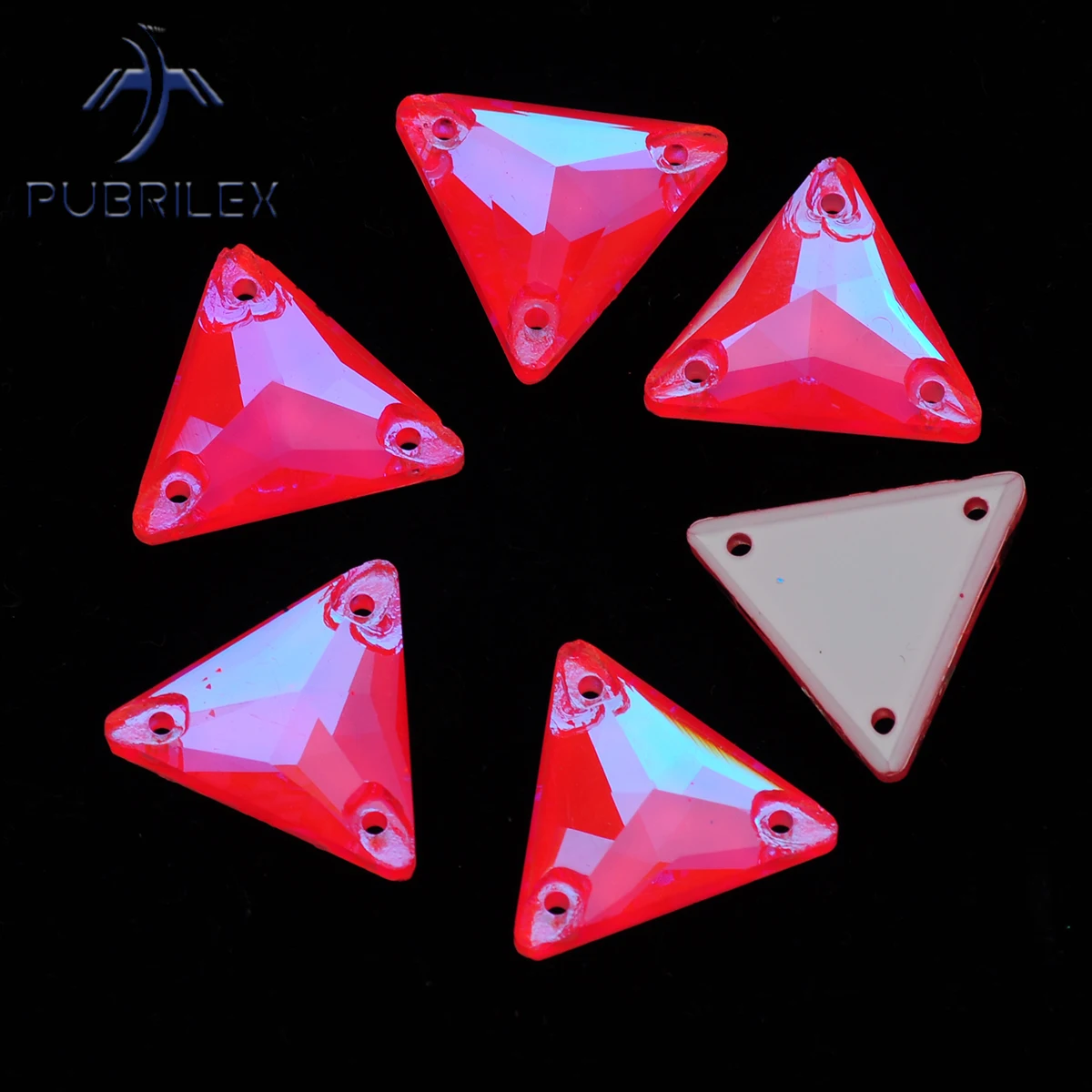 3270 Dreieck 16mm Fluoreszierende Leuchtende Neon-Acryl-Strasssteine für Jacken, DIY-Schmuck und Kleider – Detail 3