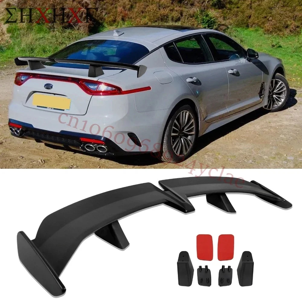 

car styling unversival spoiler gloss black fake carbon 55" For KIA Stinger GT-Line Rear Trunk Spoiler Wing GT PRO Style Wing