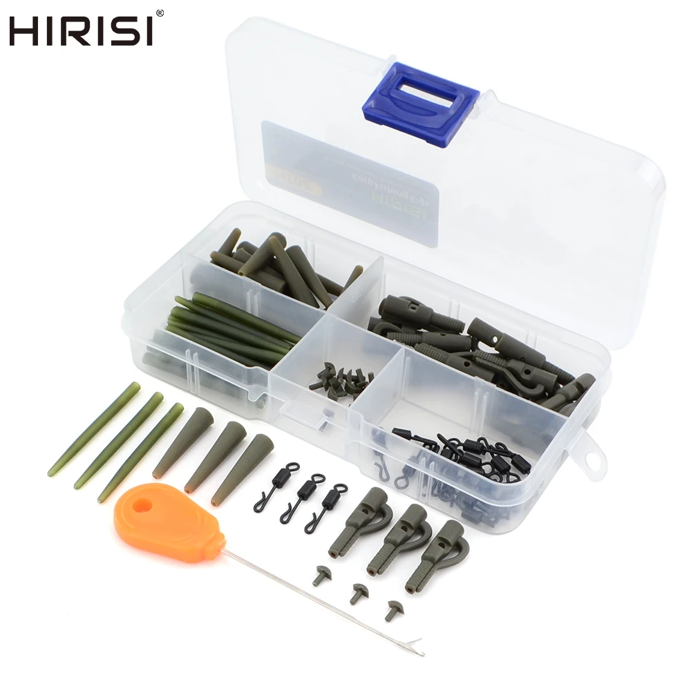 

Hirisi Carp Fishing Safety Lead Clips with Bait Needle Fishing Swivel and Snap Terminal Tackle Carp Fishing Accessories