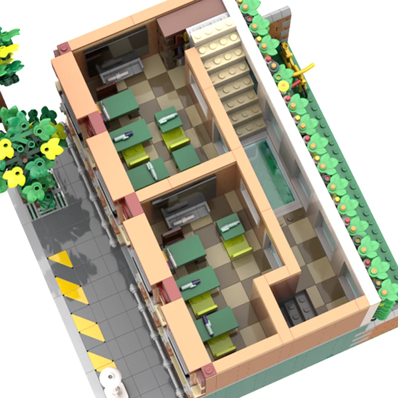 3332 Uds. Edificios modulares escolares MOC, bloques de construcción DIY, juguete creativo de Navidad para niños, construcción de regalos