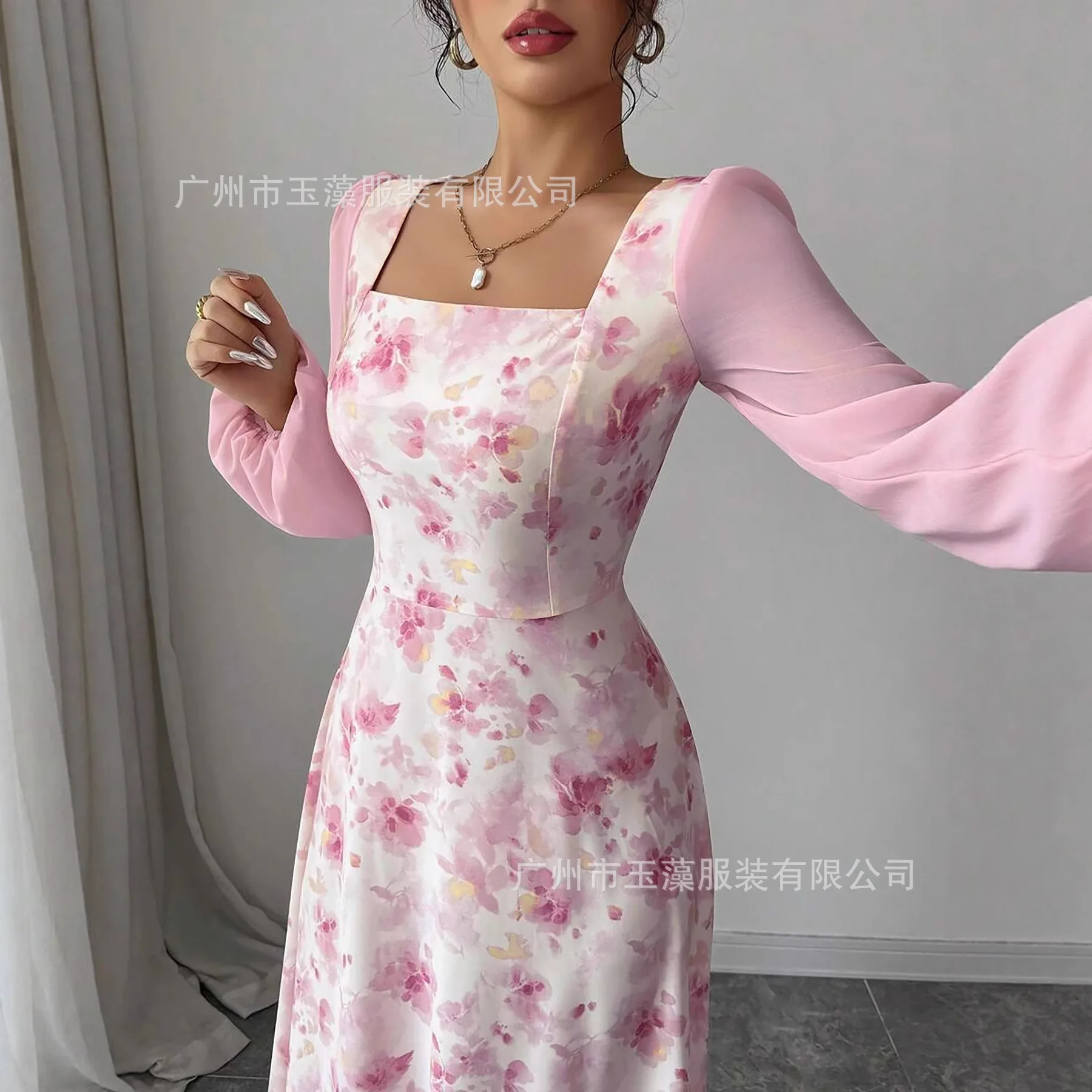 Women's Printed Dress Women's Casual Dresses Maxi Clothes Midi Bandage