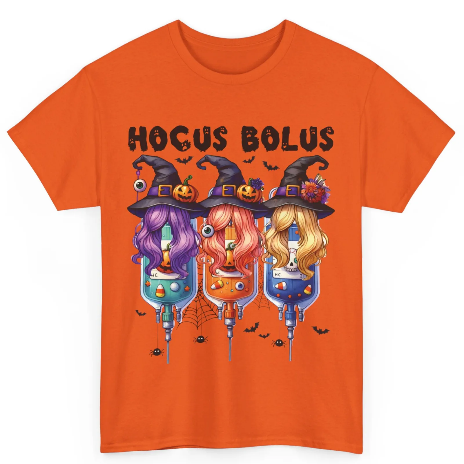 Hocus Bolus Proud Nurse Doctor Halloween Witches Unisex Cotton T-Shirt