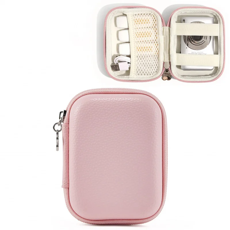 Pink Travel Camera Bag for CAMKORY | Compact Holder with Mesh Pocket for Accessories & SD Cards