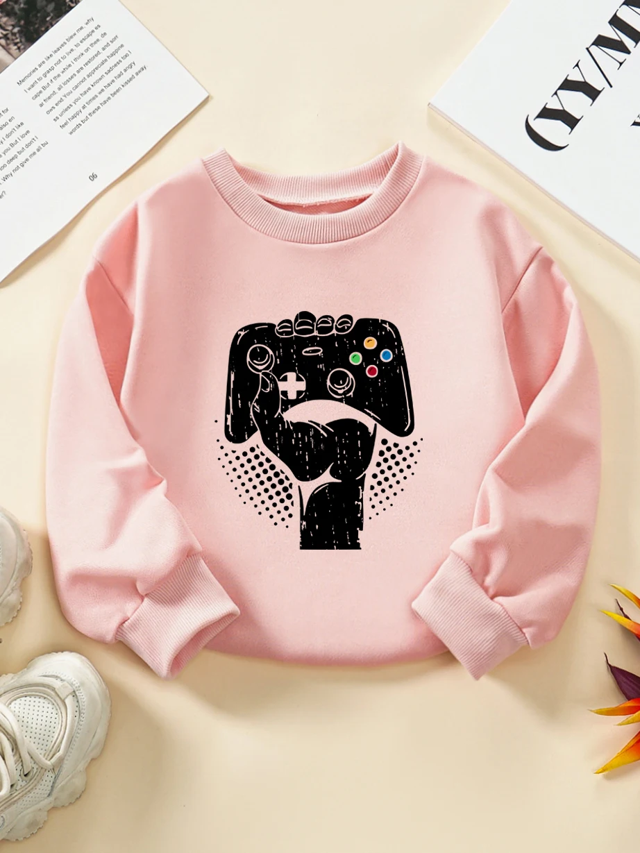 New boys and girls spring and autumn long sleeved letter elements children's clothing pullover casual top sports shirt