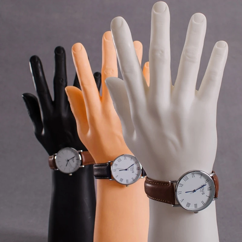 Watch Ring Jewelry Simulation Glove Display Hand Model Skin Color White Black