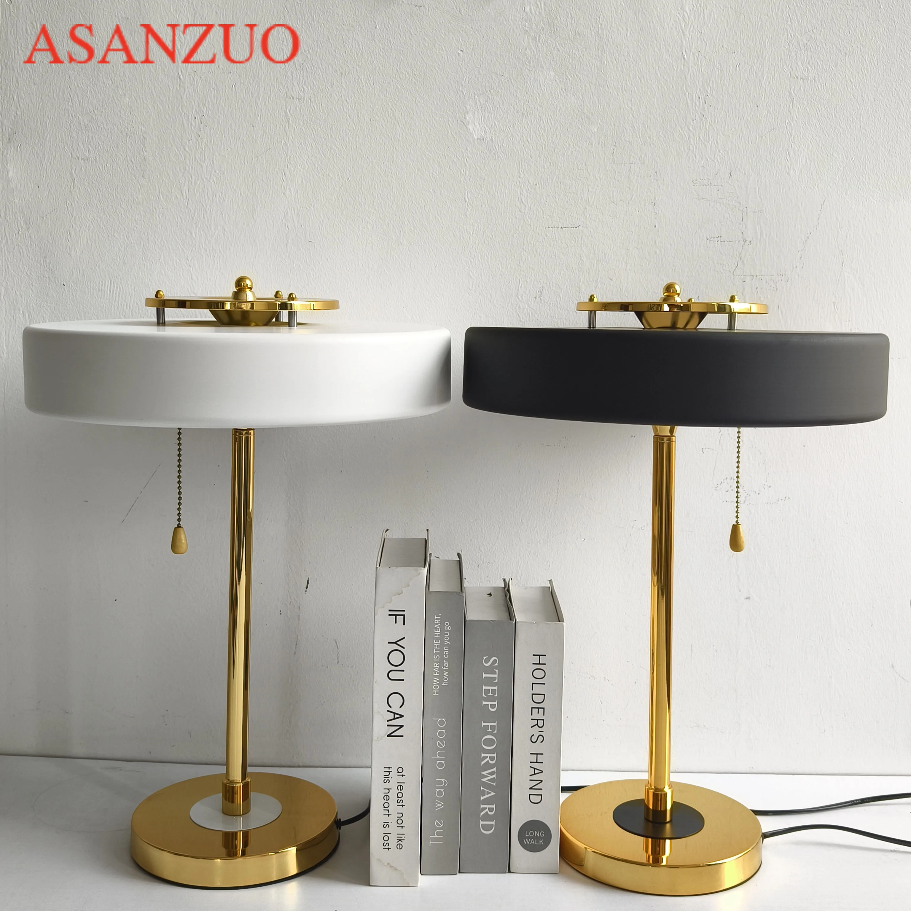 

Dia35m disc Blue White Black table lamps modern living room home decor lighting fixtures bedroom bedside desk lamp