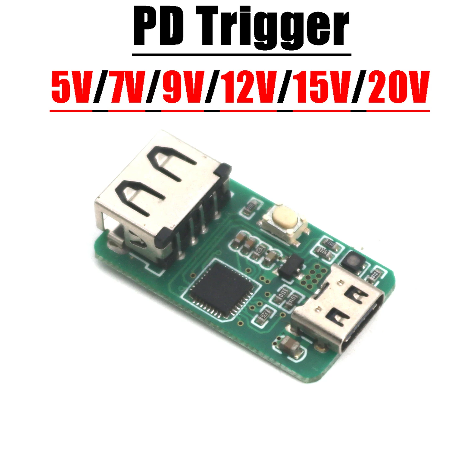 PD trigger 5V 7V 9V 12V 15V 20V USB Type-C PD 2.0 3.0 Trigger Detect charging head charger production detector DIY voltage power