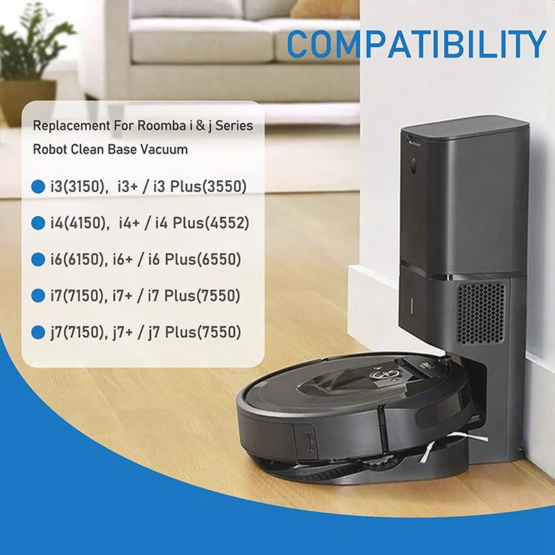 6個の真空バッグと4個のHEPAフィルター,Roomba i7 j7 j7 i3 i3 i4 i4 i6 i6 i & jシリーズと互換性があります