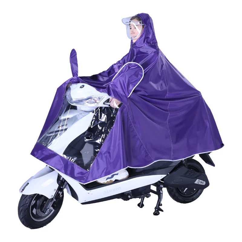 Raincoat For Adults Oxford Thickened Poncho Motorcycle Cycling Long Full Body Rainstorm Prevention Single/Double People,A1145