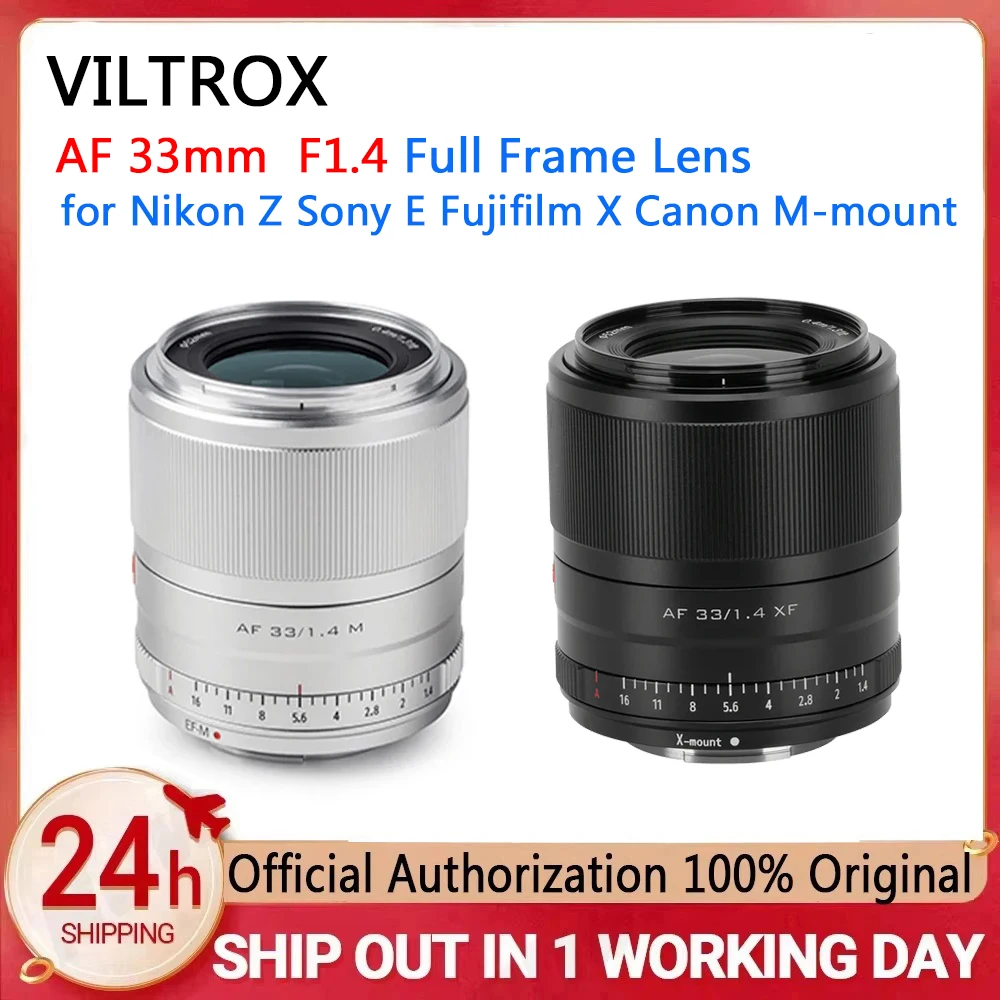 Viltrox AF 33mm F1.4 APS-C Autofocus Camera Lens for Sony E EF / Nikon Z / Fujifilm X XF Canon M-Mount STM Motor Wide Angle Lens