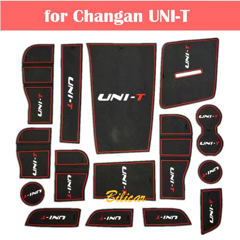 for changan unit uni-t 2020 2021 2022 2023 2024 Car Interior Protective Sticker Anti-Slip Cup Mat Gate Slot Rubber Pad