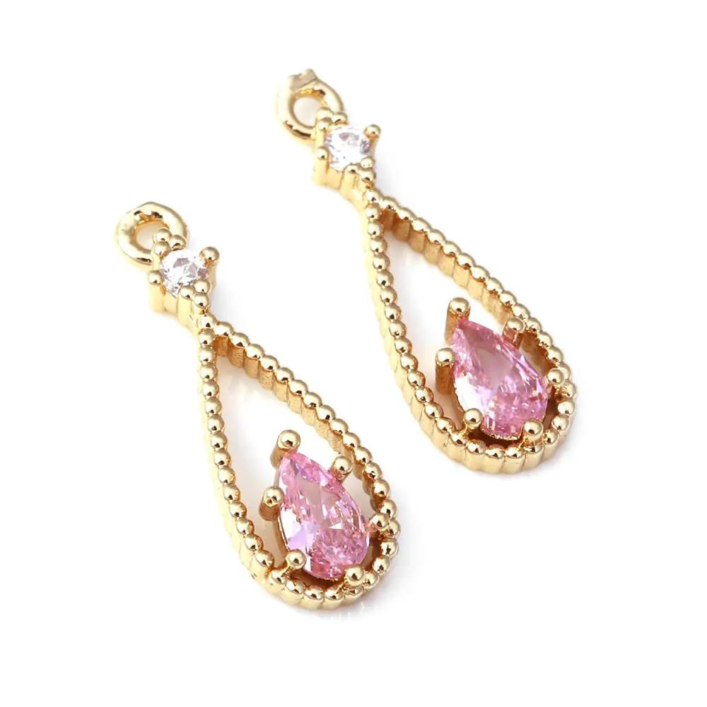10PCS 18K Gold Color Drop Shape Charms Pendants High Quality Necklace Earrings Diy Jewelry Accessories Rosediy official-website - Image 6