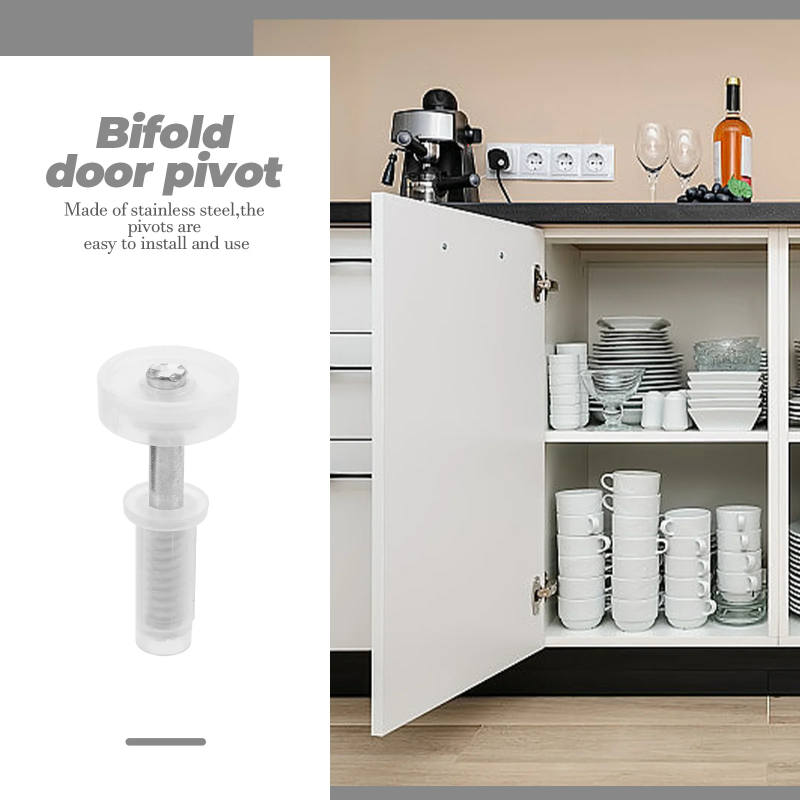 

4 Pcs Bi-fold Door Hardware Bifold Accessories Doors Parts Repair Hinge Sliding Closet Hinges Stainless Steel