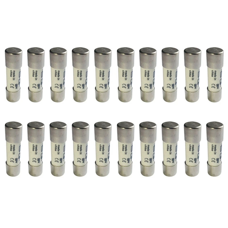 

20 Pcs 1000 VDC Fuse Solar PV Explosion-Proof Fuse Silver - 20A