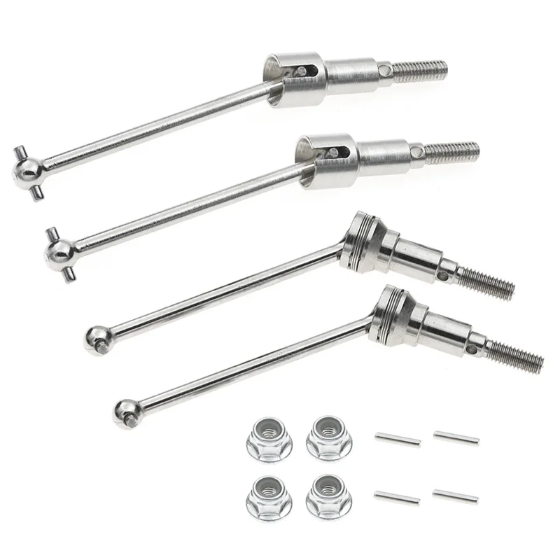 AS96-2Set eje de transmisión delantero y trasero de Metal CVD para HBX 16889 16889A 16890 16890A SG1601 SG1602 1/16 piezas de mejora de coche RC