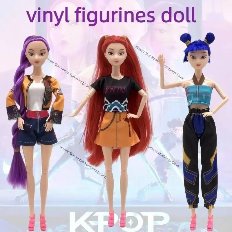 

11 дюймов Kpop охотники на демонов виниловые фигурки новые K-POP Demon Slayer миниатюрные куклы Lumimila Zoey настольный орнамент украшения подарки