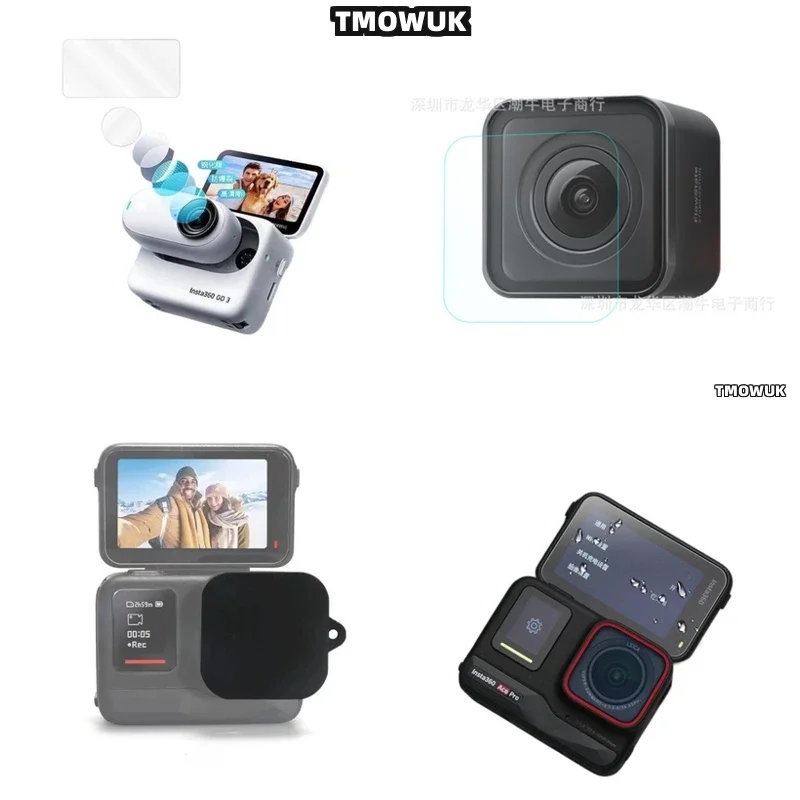 

Weather - Resistant Hard Tempered Glass LCD + TPU Soft Cover For Insta360 GO 3 3S