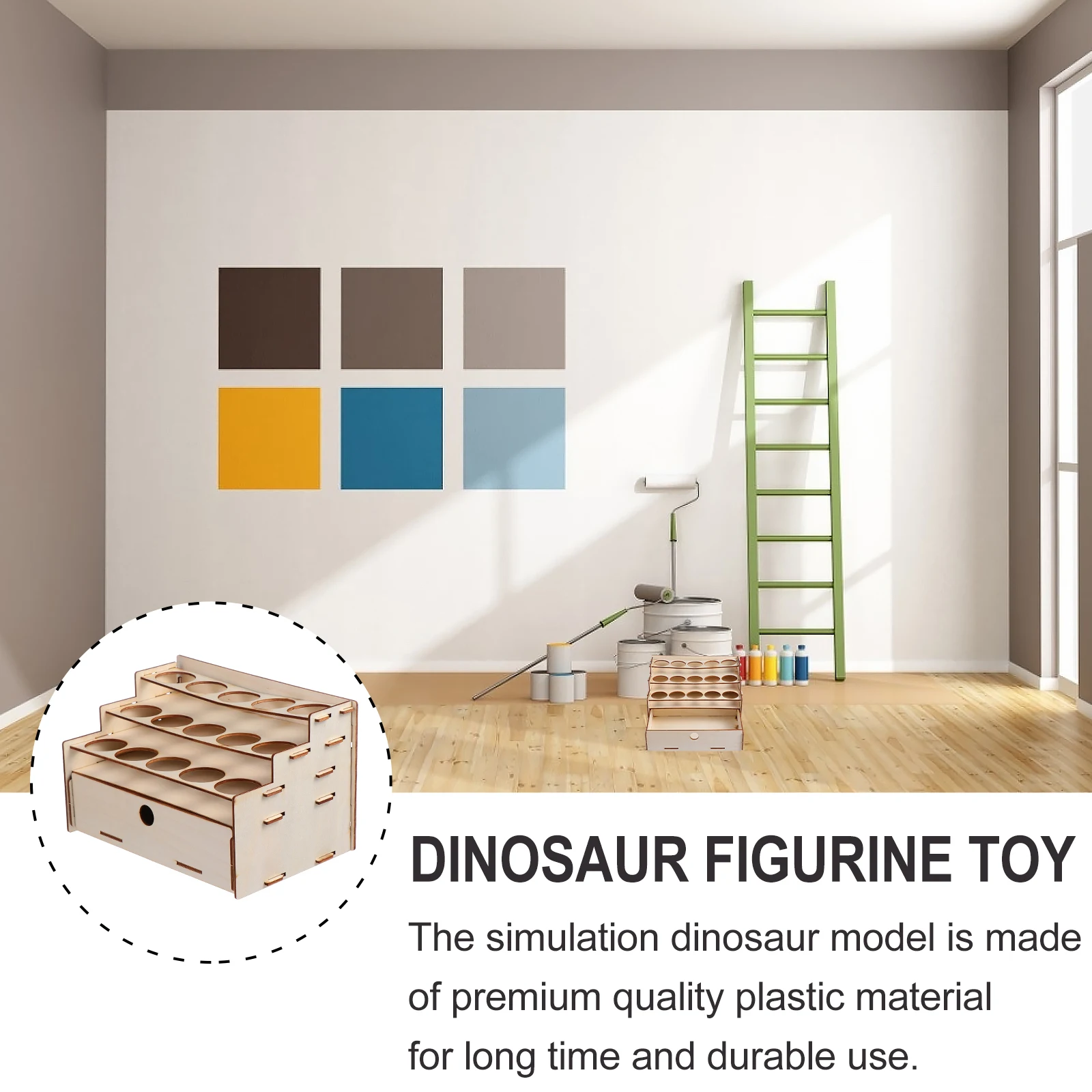 

Storage Shelving Wooden Rack Organizer Pigment Stand Holder Paint Ink Bottle Tube