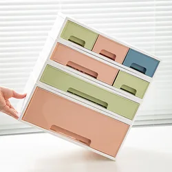 Desktop cosmetics storage box Dressing table compartment sorting box Skin care products facial mask drawer storage box