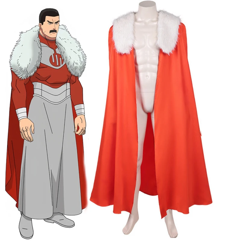Costume de cosplay Invincible Thragg pour homme, cape rouge, tenue de super-héros méchant, costume de fête d'Halloween Comic Con