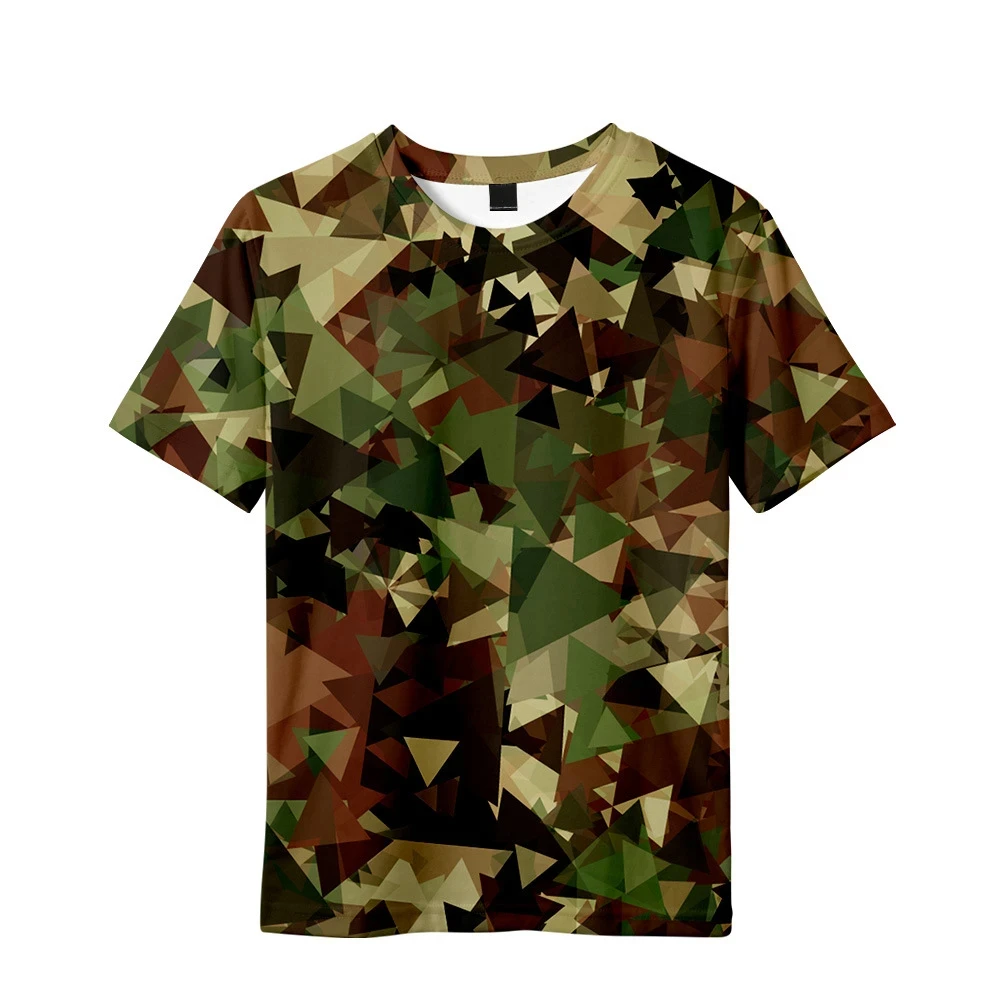 Kids Camouflage 3D Print Short Sleeve T-shirts Boys Girls Tops Military Training Boy T-shirt Children\'s Clothing Baby T shirts