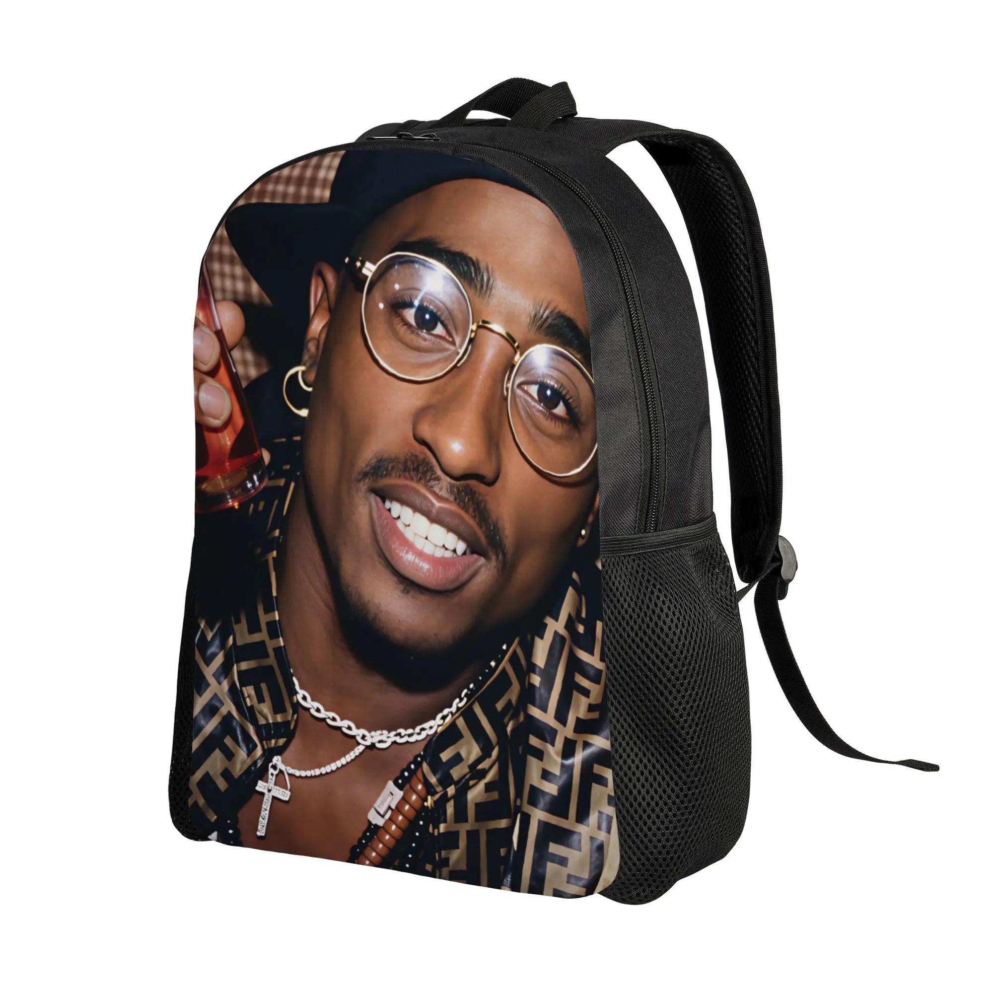 Rapper Tupacs Backpack  Travel Backpacks Student Style High School Bags Design Pattern Rucksack