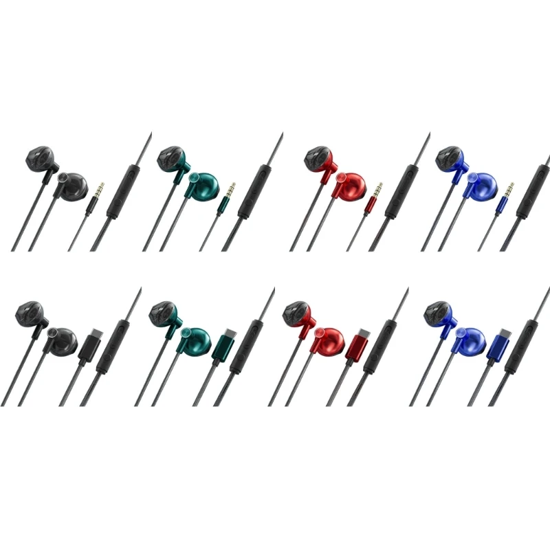 Earphones with Microphone Bass Stereo Earbuds For Phones Tablets Laptop