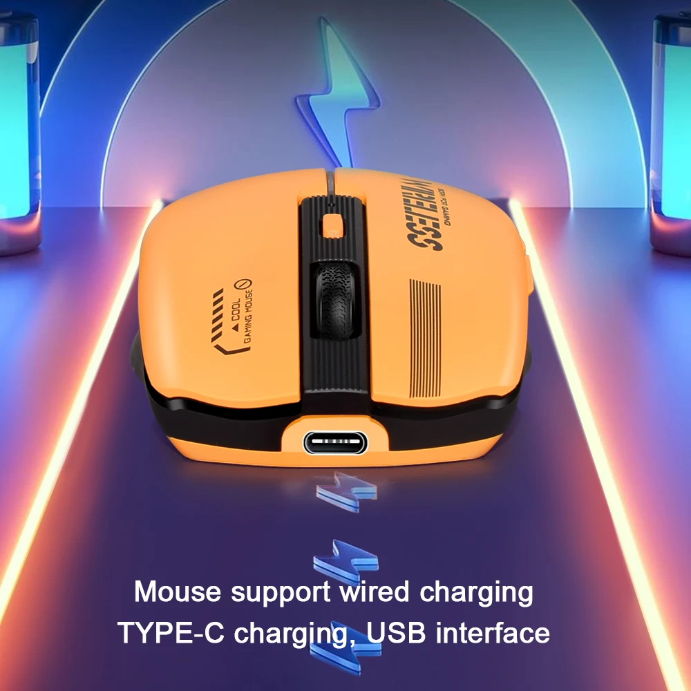 SENLIFANG Ratón Inalámbrico USB-C RGB Óptico Silencioso - imagen 5
